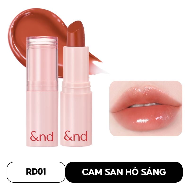 [&nd by rom&nd] Son Dưỡng Có Màu And By Romand Glassy Balm 1.2g