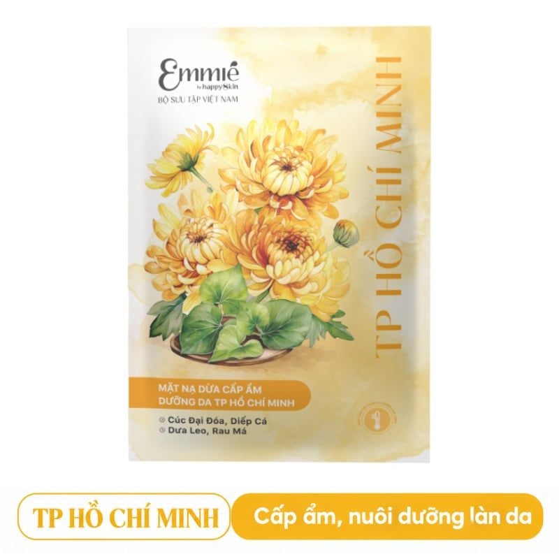 Mặt Nạ Phôi Dừa Emmié By Happyskin Giúp Cấp Ẩm, Làm Mềm Da Bio-Cellulose Beauty Mask 25g