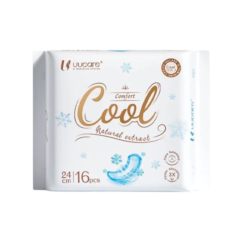 Băng Vệ Sinh UUcare Kháng Khuẩn Ban Ngày Cool Tech 24cm (Che tên sản phẩm khi giao hàng)