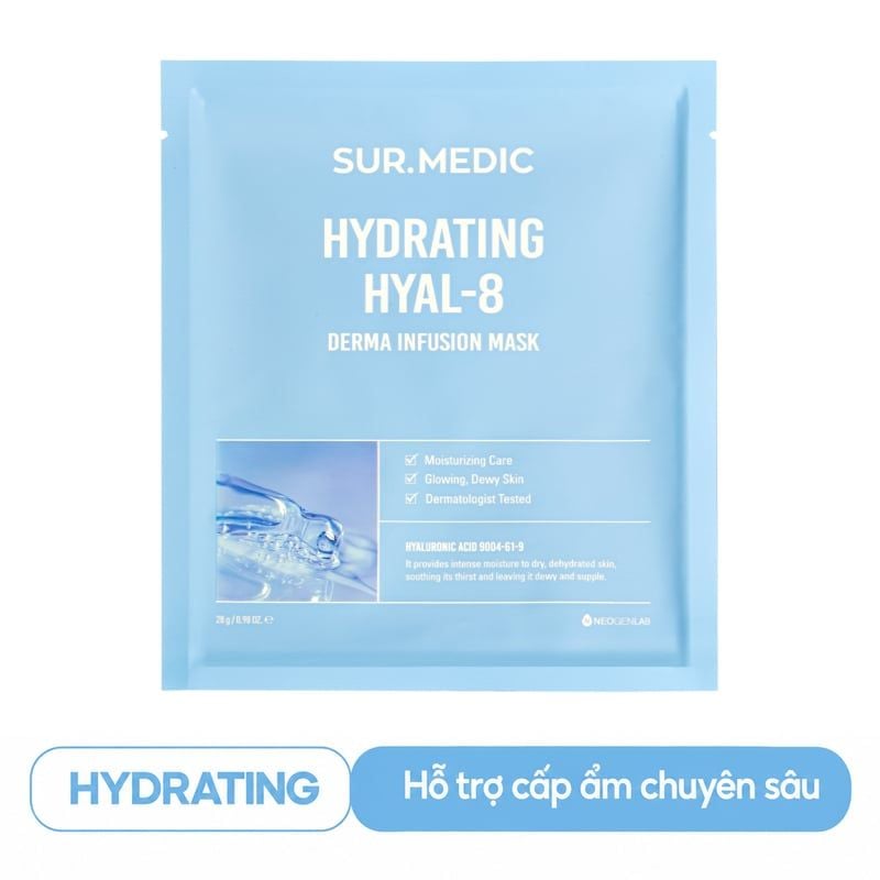 Mặt Nạ Sur.Medic+ Dưỡng Ẩm, Làm Dịu, Hỗ Trợ Dưỡng Sáng, Phục Hồi Da Derma Infusion Mask 28g