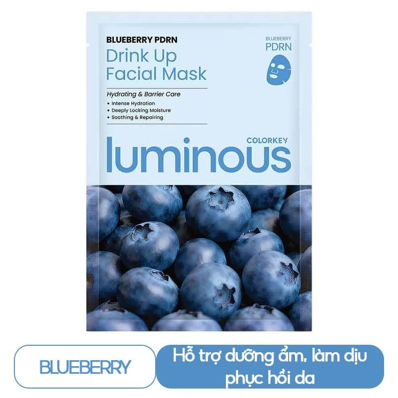 Mặt Nạ Dưỡng Da PDRN Hỗ Trợ Dưỡng Ẩm, Căng Bóng Da Colorkey Luminous Facial Mask 25ml
