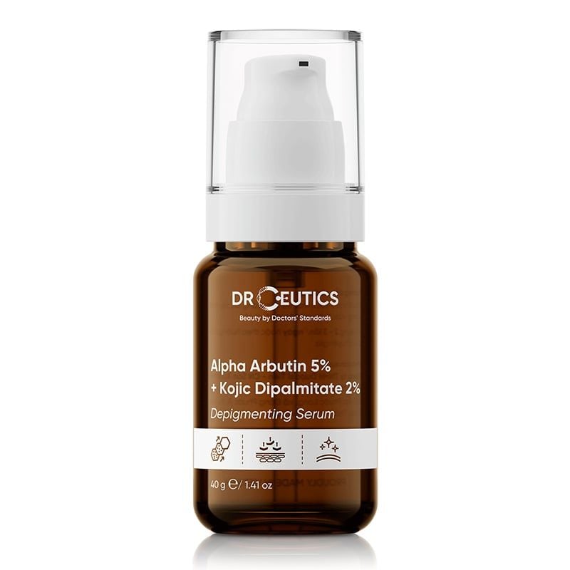 Serum Hỗ Trợ Làm Sáng Da, Giảm Thâm Nám Drceutics Alpha Arbutin 5% + Kojic Dipalmitate 2% Depigmenting Serum 40g