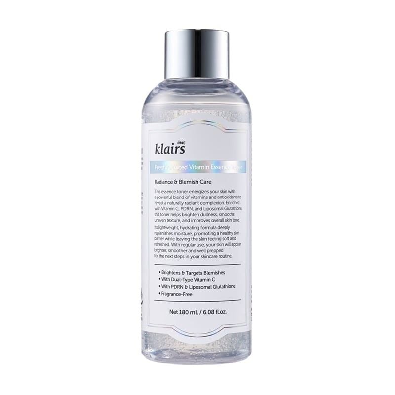 Nước Hoa Hồng Klairs Hỗ Trợ Làm Sáng Da Freshly Juiced Vitamin Essence Toner 180ml