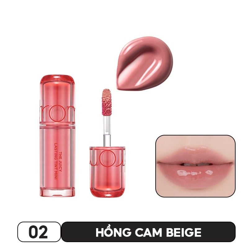 [MINI PINK] Son Tint Lì Romand The Juicy Lasting Tint 1g & Son Bóng Romand Glasting Color Gloss 2g
