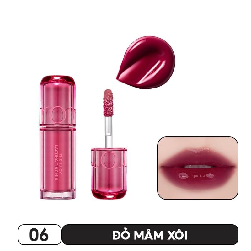 [MINI PINK] Son Tint Lì Romand The Juicy Lasting Tint 1g & Son Bóng Romand Glasting Color Gloss 2g