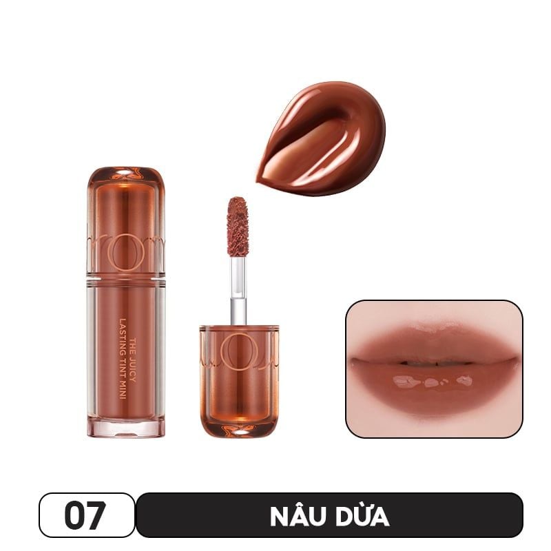 [MINI PINK] Son Tint Lì Romand The Juicy Lasting Tint 1g & Son Bóng Romand Glasting Color Gloss 2g