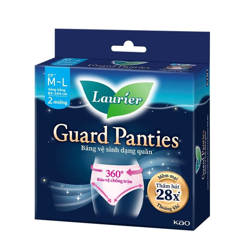 Băng Vệ Sinh Dạng Quần Laurier Guard Panties size M-L (Hộp 2 Miếng)
