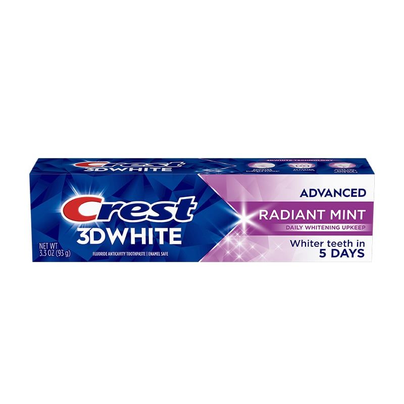 Kem Đánh Răng Crest Làm Trắng Răng, Sạch Mảng Bám 3D White Advanced Radiant Mint