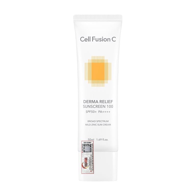 Kem Chống Nắng Cell Fusion C Thuần Vật Lí, Dịu Nhẹ Da Derma Relief Sunscreen 100 SPF50+/PA++++ 50g