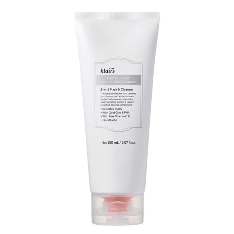 Sữa Rửa Mặt Klairs Hỗ Trợ Làm Sáng Da, Cải Thiện Lỗ Chân Lông Freshly Juiced Vitamin Mask Cleanser 150ml