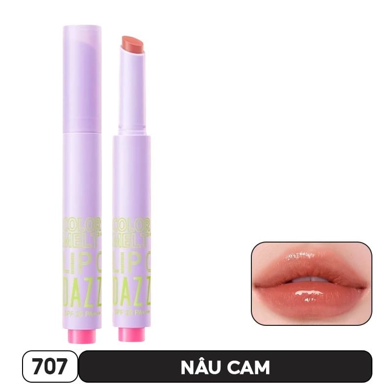 Son Bóng DAZZLE ME Dưỡng Ẩm, Chống Nắng, Căng Bóng Color Chrome Melt to Dew Lip Click 2g