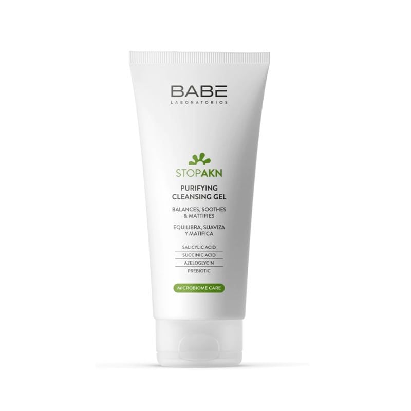 Sữa Rửa Mặt LABORATORIOS BABÉ Dạng Gel Cho Da Dầu Mụn Stop Akn Purifying Cleansing Gel 200ml