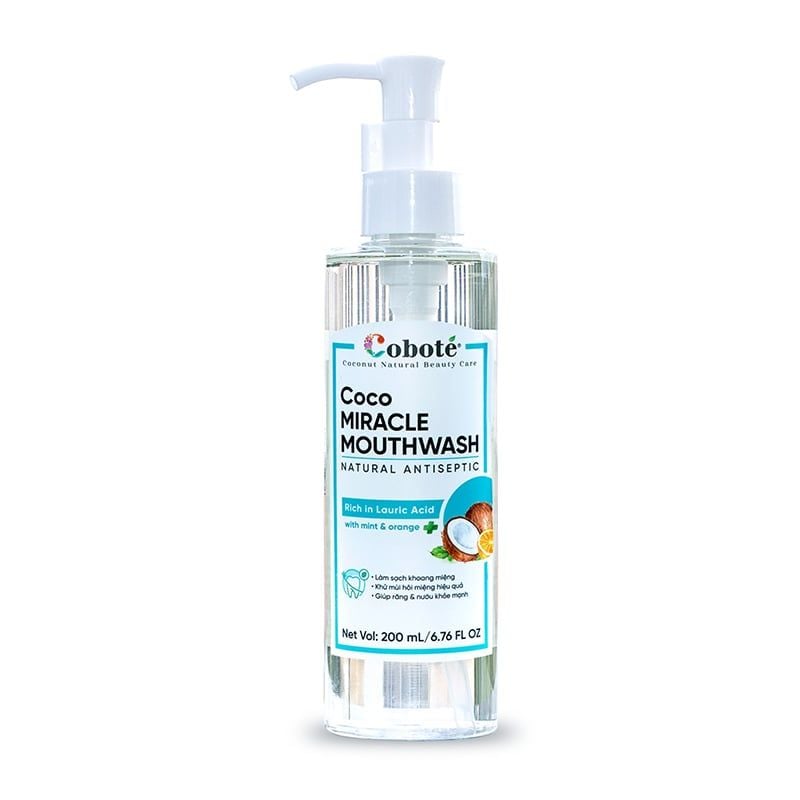 Dầu Súc Miệng COBOTÉ Làm Sạch Khoang Miệng, Giảm Mùi Hôi Coco Miracle Mouthwash 200ml