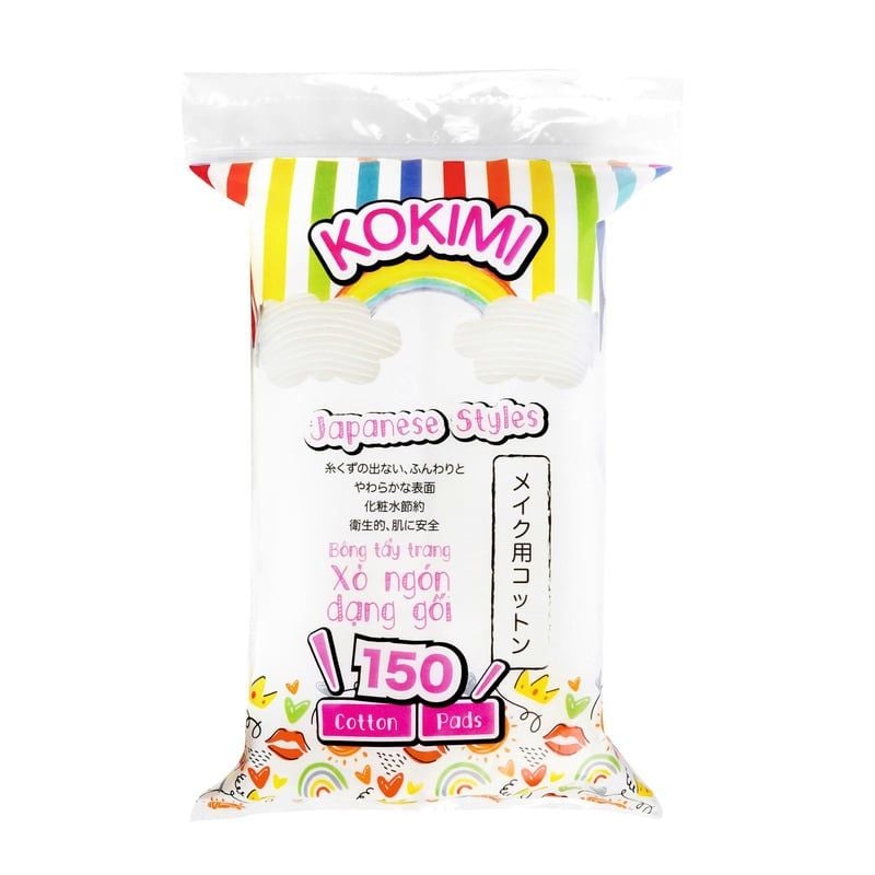 Bông Tẩy Trang Xỏ Ngón Kokimi Fingers Cotton Pads 150 miếng