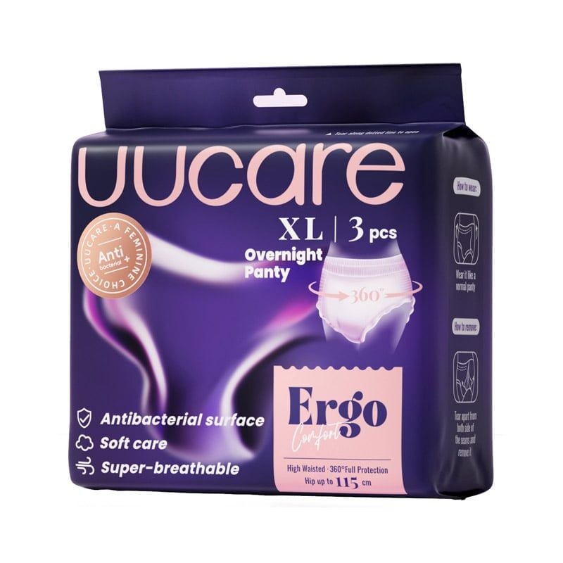 Băng Vệ Sinh Quần UUcare Công Thái Học Ban Đêm Kháng Khuẩn Sanitary Panties - 3 miếng (Che tên sản phẩm khi giao hàng)