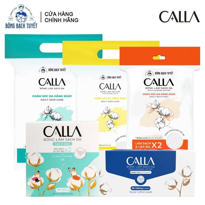 Bông Tẩy Trang Làm Sạch Da Bông Bạch Tuyết Calla Facial Cotton Pads