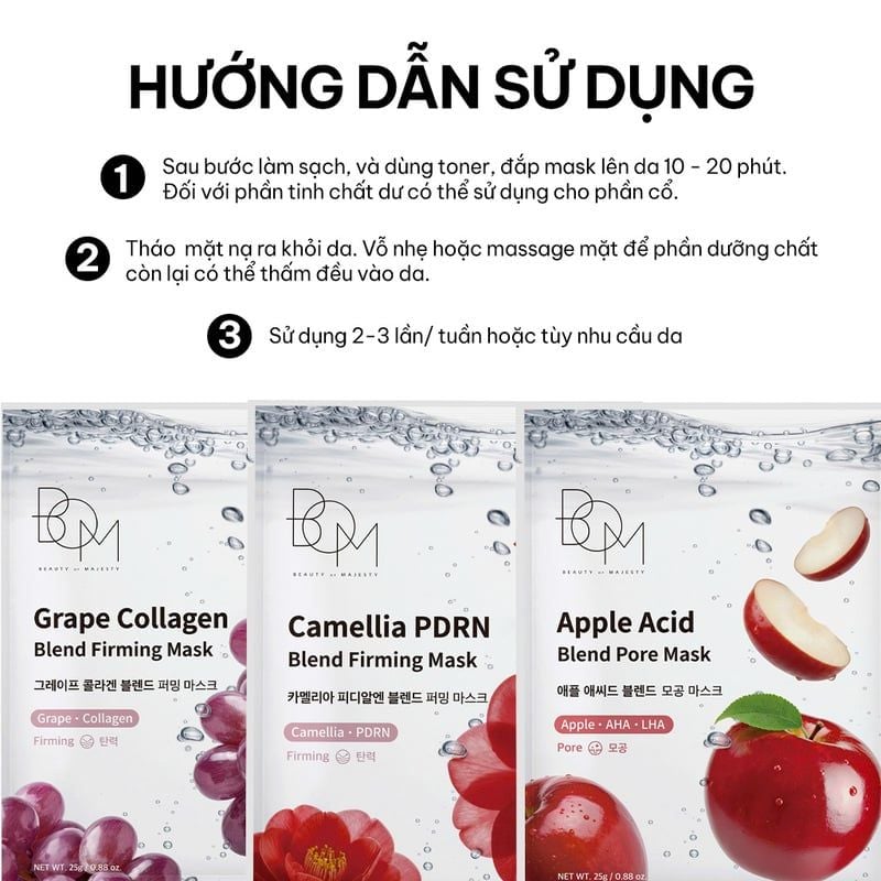 Mặt Nạ B.O.M Dưỡng Ẩm, Hỗ Trợ Phục Hồi, Săn Chắc, Cải Thiện Da Blend Mask 25g