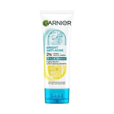  Sữa Rửa Mặt Garnier 3 Trong 1 Hỗ Trợ Giảm Mụn, Hỗ Trợ Dưỡng Sáng Da Bright Complete 3-in-1 Anti-Acne Foam 50ml 
