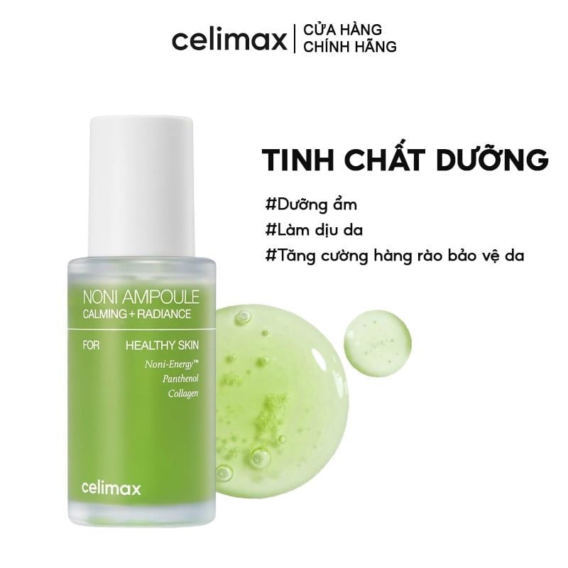 Serum Celimax Dưỡng Ẩm, Hỗ Trợ Phục Hồi, Làm Dịu The Real Noni Energy Ampoule 30ml