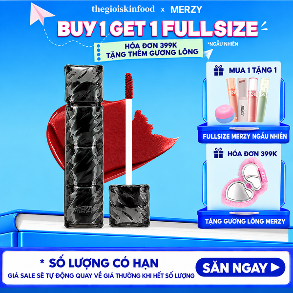  [V6 PUFFER][SON PHAO] Son Kem Lì Merzy Bền Màu, Lâu Trôi Puffer Velvet Tint 3.7g 