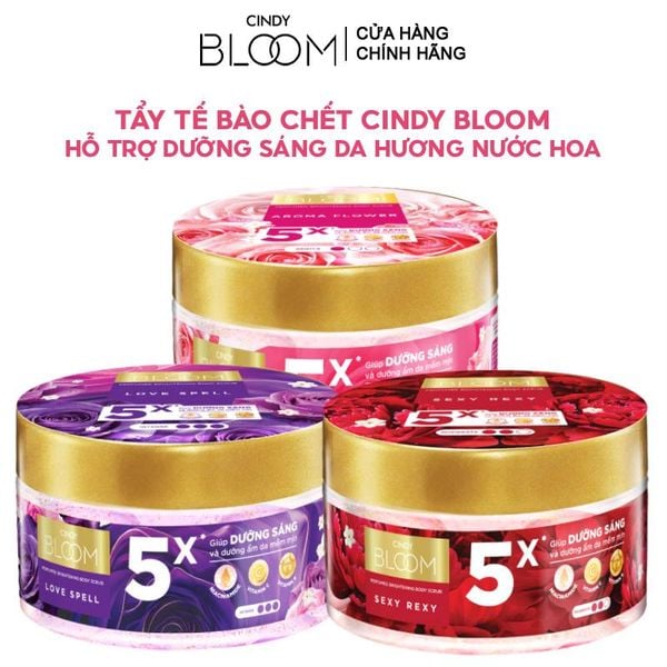  Tẩy Tế Bào Chết Cindy Bloom Hỗ Trợ Dưỡng Sáng Da Hương Nước Hoa 220g 