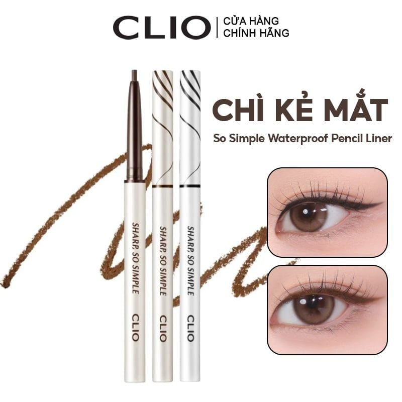 Chì Kẻ Mắt Clio Chống Nước, Không Trôi So Simple Waterproof Pencil Liner 0.14g