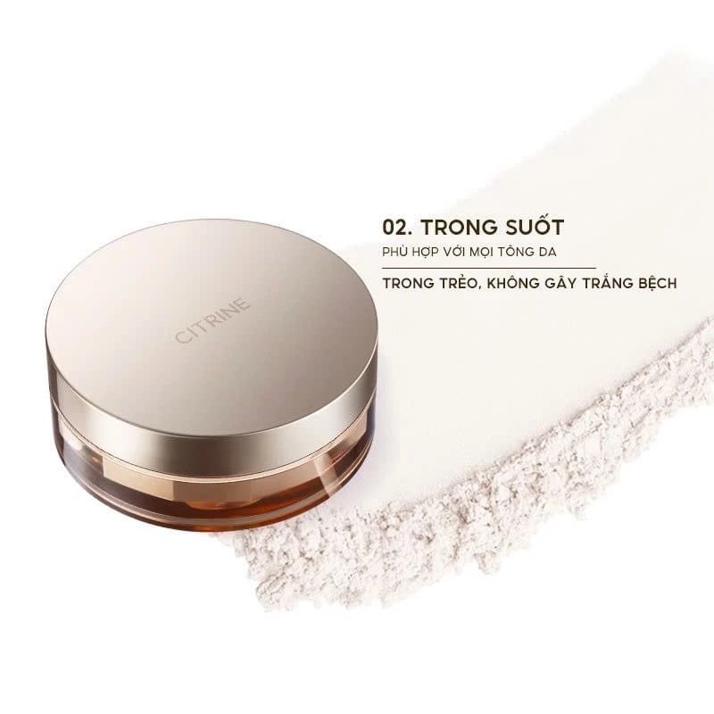 Phấn Phủ Dạng Bột Citrine Kiềm Dầu, Làm Đều Màu Da Clear Mist Loose Powder 10g