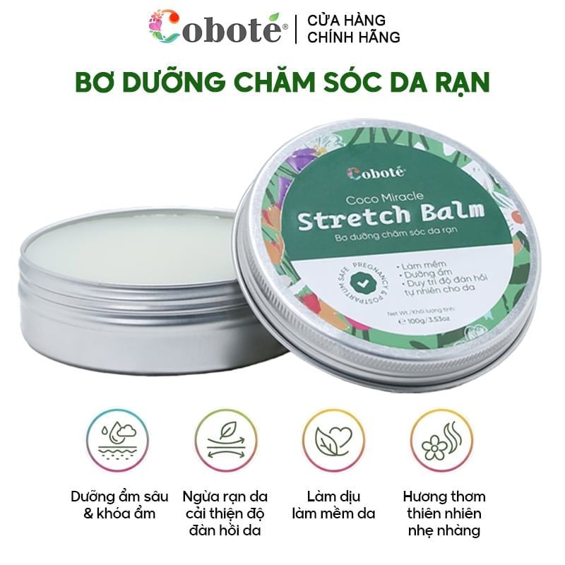 Bơ Dưỡng Ngừa Rạn, Làm Mờ Rạn COBOTÉ Coco Miracle Stretch Balm 100g