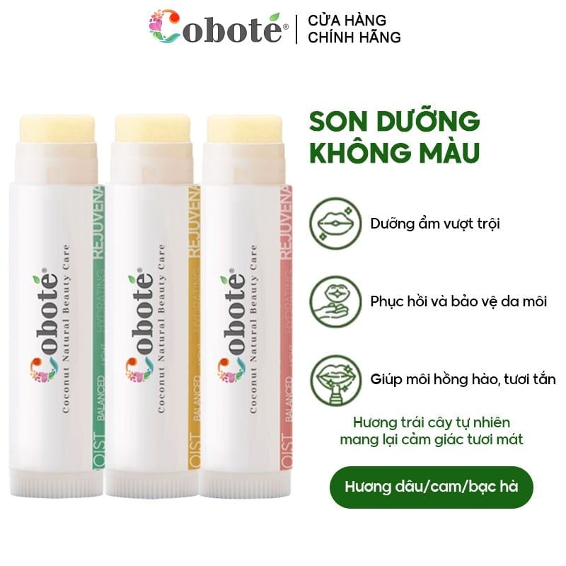 Son Dưỡng Môi Không Màu COBOTÉ Natural Lip Balm 5g