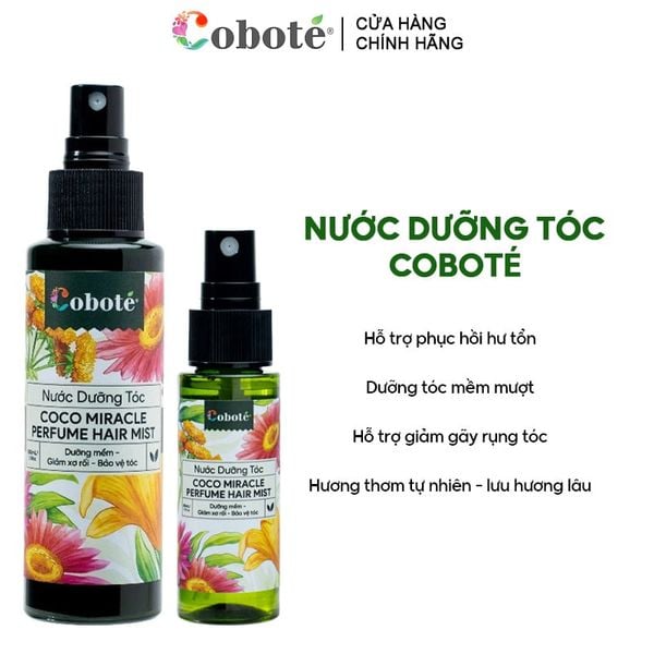  Nước Dưỡng Tóc Hỗ Trợ Giảm Gãy Rụng, Phục Hồi Hư Tổn COBOTÉ Coco Miracle Perfume Hair Mist 