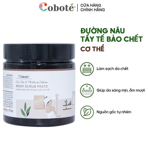  Tẩy Tế Bào Chết Cơ Thể Đường Nâu Sạch Mịn COBOTÉ Body Scrub Paste 