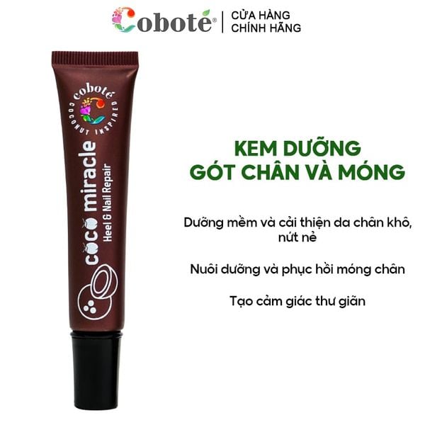  Kem Dưỡng Gót Chân & Móng COBOTÉ Coco Miracle Heel & Nail Repair 20g 