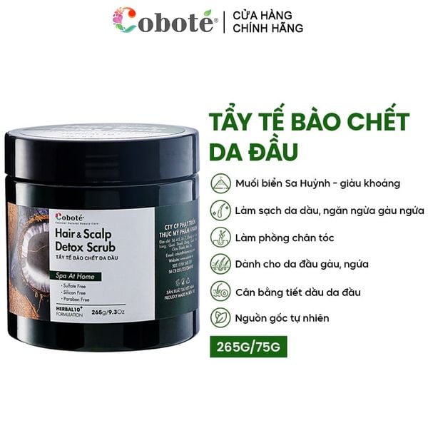  Tẩy Tế Bào Chết Da Đầu COBOTÉ Hair & Scalp Detox Scrub 