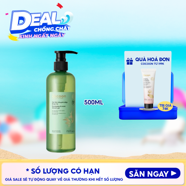 Gel Tắm Khuynh Diệp & Bạc Hà Cocoon Eucalyptus & Mint Shower Gel 