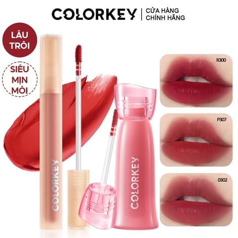 Son Kem Lì Colorkey Siêu Mịn Môi Soft Matte Water Tint 