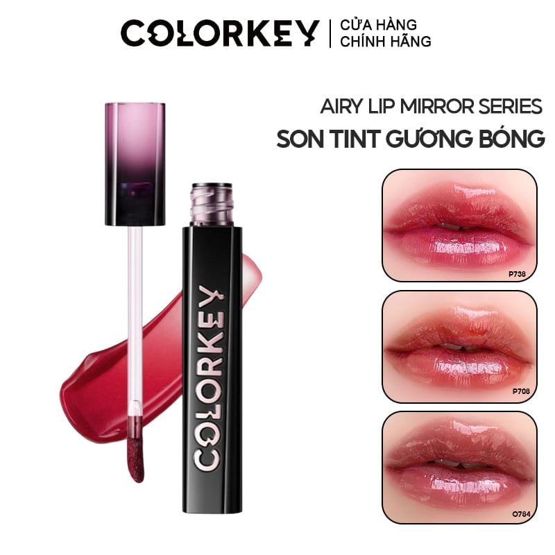 Son Tint Gương Bóng Colorkey Bền Màu, Căng Bóng Airy Lip Mirror Series 2.5g