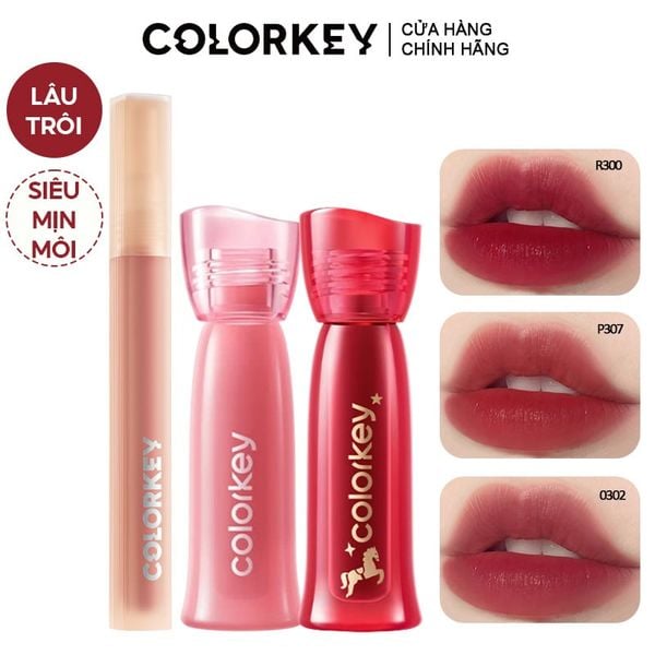  Son Kem Lì Colorkey Siêu Mịn Môi Soft Matte Water Tint 