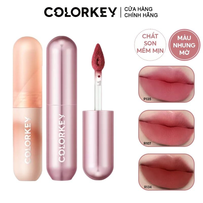 Son Kem Bùn Colorkey Mềm Mịn Như Nhung Mousse Lip Mud Matte 2g