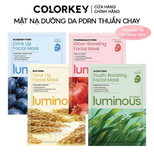  Mặt Nạ Dưỡng Da PDRN Hỗ Trợ Dưỡng Ẩm, Căng Bóng Da Colorkey Luminous Facial Mask 25ml 