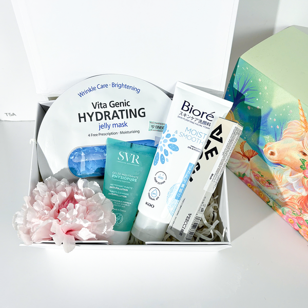  [HỘP QUÀ YÊU THƯƠNG] Gel Rửa Mặt SVR Moussante Gel + Sữa Rửa Mặt Bioré Skin Purifying Facial Foam + Mặt Nạ Miếng BNBG + Bút Kẻ Mắt VEECCI Vivid Color Eyeliner Pen 