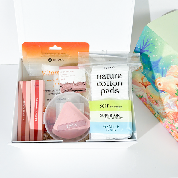  [HỘP QUÀ YÊU THƯƠNG] Son Tint Lì Romand The Juicy Lasting Tint + Phấn Má Hồng Đơn Sắc Judydoll Blush Powder + Bông Mút Trang Điểm, Tẩy Trang TOOLA + Mặt Nạ Jkosmec 