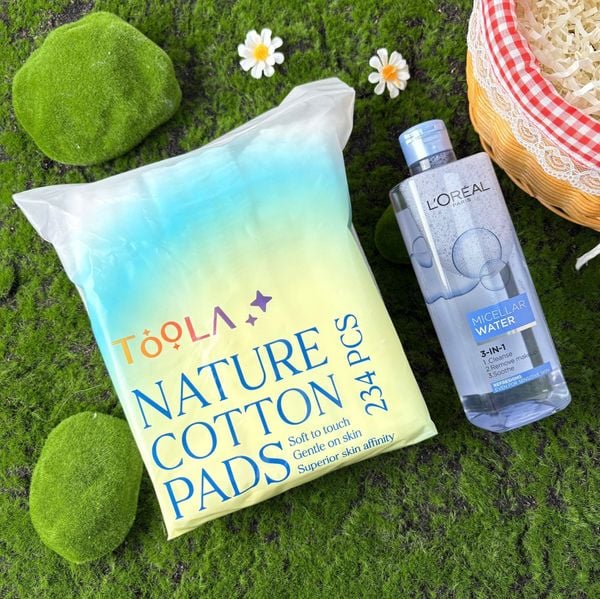  Combo Tiện Lợi: Nước Tẩy Trang L'Oreal 3-in-1 Micellar Water + Bông Tẩy Trang Mềm Mịn TOOLA 