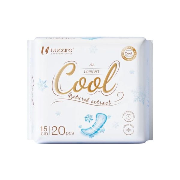  Băng Vệ Sinh UUcare Kháng Khuẩn Hàng Ngày Cool Tech 15cm - 20 Miếng (Che tên sản phẩm khi giao hàng) 