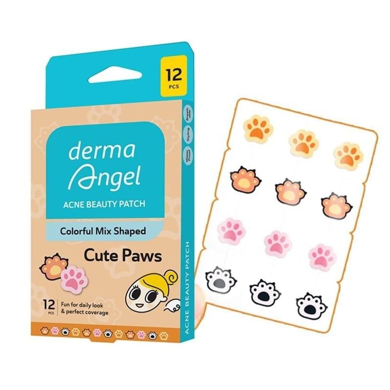 Miếng Dán Mụn Derma Angel Hình Vui Nhộn Acne Beauty Patch Colorful Mix Shaped (12 miếng)