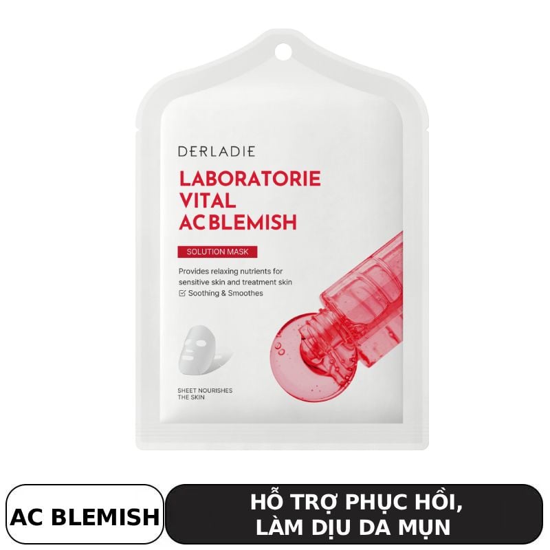 Mặt Nạ Derladie Cấp Ẩm, Dưỡng Sáng, Hỗ Trợ Phục Hồi Da Laboratorie Vital Solution Mask 30ml
