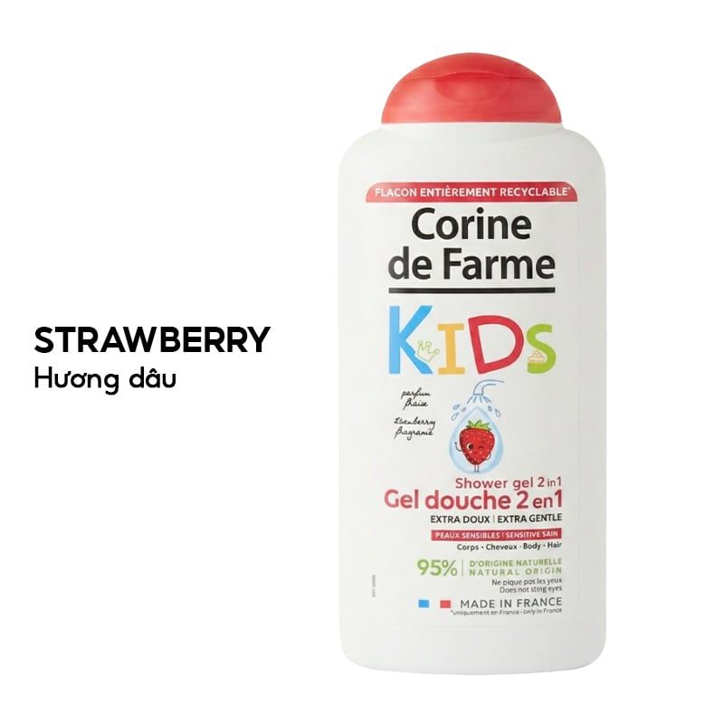 Sữa Tắm Và Gội Cho Bé Corine de Farme Shower Gel 2in1 300ml