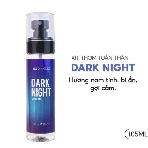 Xịt Thơm Toàn Thân Hương Cho Nam & Nữ Bodymiss Dark Night 105ml