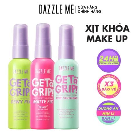 Xịt Khóa Nền DAZZLE ME Cố Định Trang Điểm Lâu Trôi Get A Grip Makeup Setting Spray 60ml