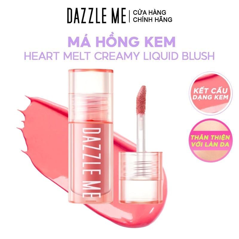 Má Hồng Kem DAZZLE ME Heart Melt Creamy Liquid Blush