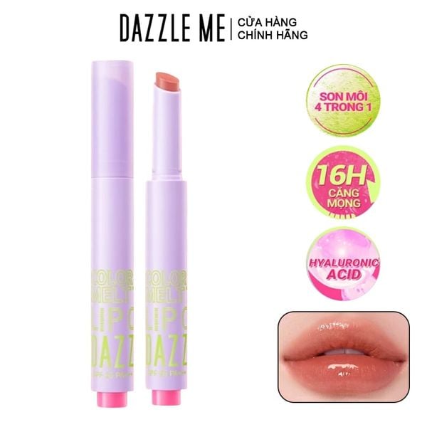  Son Bóng DAZZLE ME Dưỡng Ẩm, Chống Nắng, Căng Bóng Color Chrome Melt to Dew Lip Click 2g 